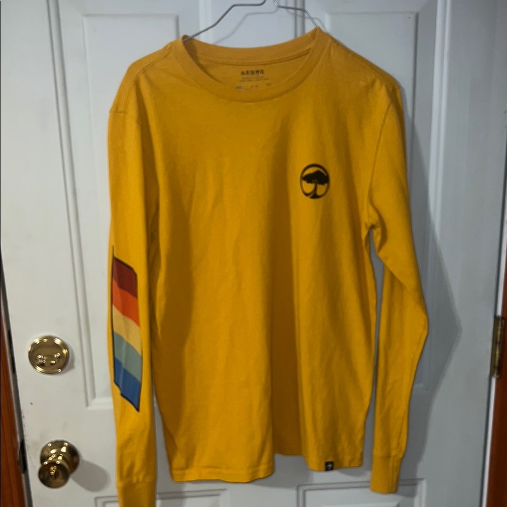 Arbor Snowboarding gold long sleeved shirt sz small